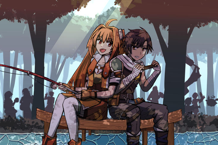"Fishing under the Sky" - Trails in the Sky